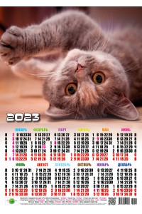 23017 Лентяй - 2023 (Листовой настенный календарь, формат А3)