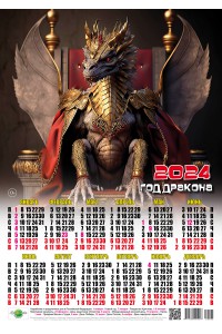 24002 На троне - 2024 (Листовой настенный календарь, формат А3)