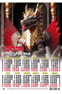 00001 Царь - 2024 (Листовой настенный календарь, формат А2)
