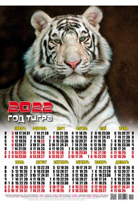 00004 Бенгальский - 2022 (Листовой настенный календарь формат А2)